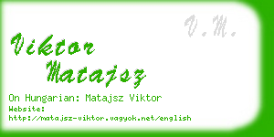 viktor matajsz business card